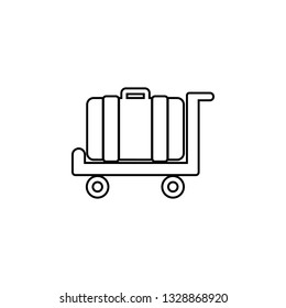 suitcase, cargo, luggage icon. Simple thin line, outline vector of universal icons for UI and UX, website or mobile application