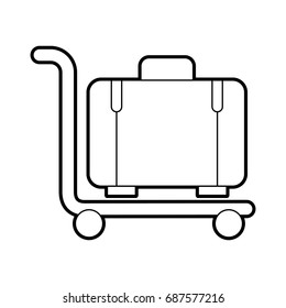 suitcase carrier isolated icon