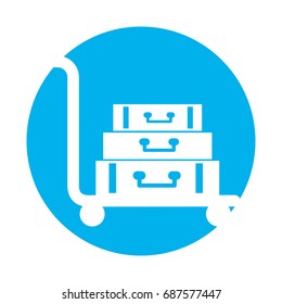 suitcase carrier isolated icon