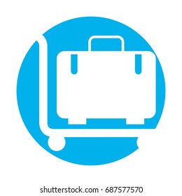 suitcase carrier isolated icon