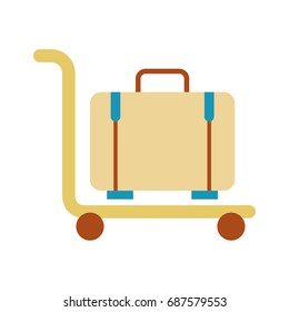 suitcase carrier isolated icon