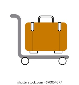 suitcase carrier isolated icon