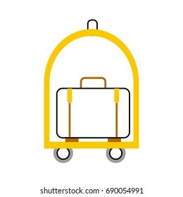 suitcase carrier isolated icon