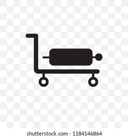 Suitcase cart vector icon isolated on transparent background, Suitcase cart logo concept