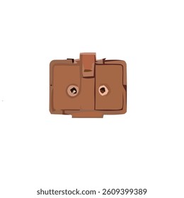 Suitcase in cartoon, doodle style. Image for t shirt. Isolated 2d vector illustration in logo, icon, sketch style, Eps 10. AI Generative