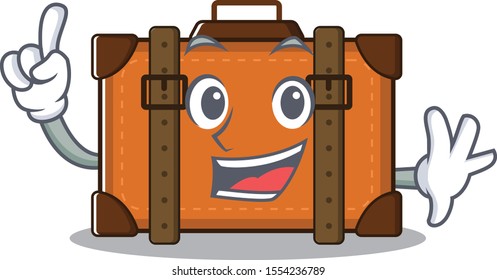 suitcase with in the cartoon finger shape