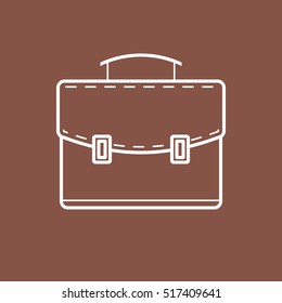 Suitcase. Case. Portfolio. Brown Background