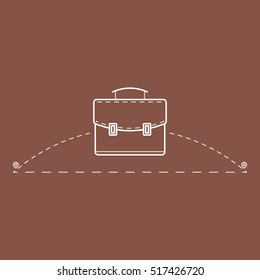 Suitcase. Case. Portfolio. Delivery. Brown Background