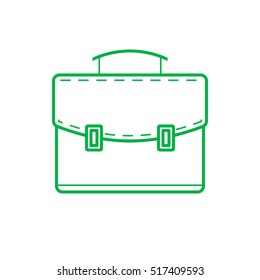 Suitcase. Case. Portfolio. Green