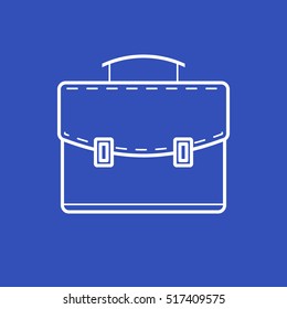 Suitcase. Case. Portfolio. Indigo Background