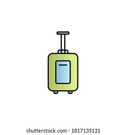 Suitcase color gradient vector icon