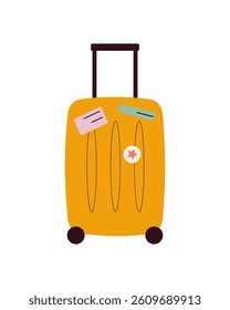 Suitcase. Color vector image on a white background.