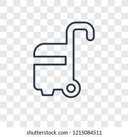 Suitcase concept vector linear icon isolated on transparent background, Suitcase concept transparency concept in outline style