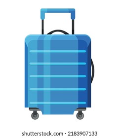 Suitcase and contents flat composition with isolated image of summer vacation item on blank background vector illustration