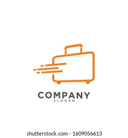 Suitcase Delivery Icon Logo Design Element