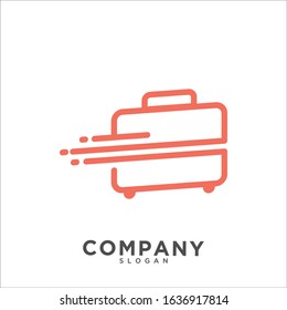 Suitcase Delivery Icon Logo Design Element