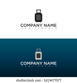 Suitcase design illustration logo is simple, elegant and creative.
