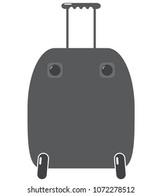 A suitcase design isolated on a white background