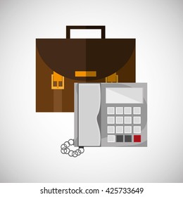 suitcase design. office icon. Isolated illustration 