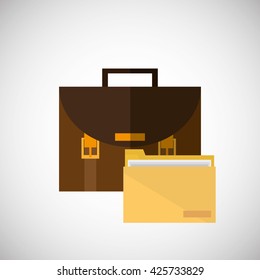 suitcase design. office icon. Isolated illustration 