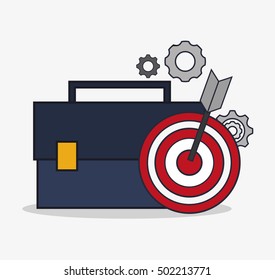 Suitcase and digital marketing design