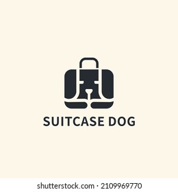 SUITCASE DOG DESIGN LOGO VECTOR