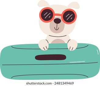 Maleta Y Ilustración vectorial De Perro