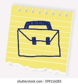 suitcase doodle drawing