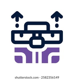 suitcase dual tone icon. vector icon for your website, mobile, presentation, and logo design.