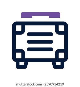 suitcase dual tone icon. vector icon for your website, mobile, presentation, and logo design.