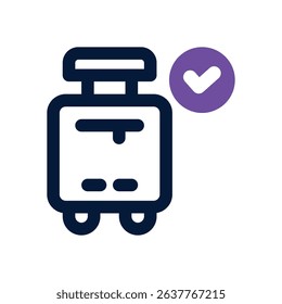 suitcase duotone icon. Sleek and modern vector icon for websites, mobile apps, marketing materials, and corporate design. Fully scalable and ready to use.