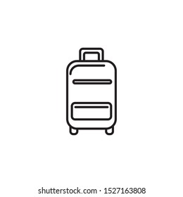 suitcase equipment summer icon line illustration design