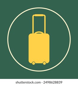 Suitcase exciting trendy icon lovely abstract vector illustration artwork colorful design