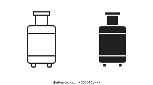 Suitcase Filled flat icons set for apps and web ui designs.