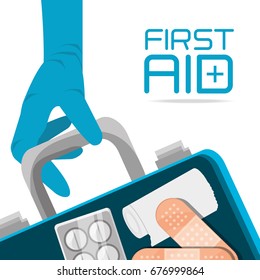 suitcase first aid kit with medical tools