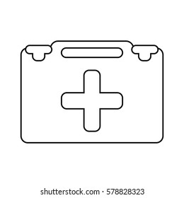 suitcase first aid medical thin line