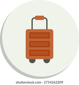 Suitcase Flat Circle Style Icon