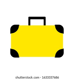 Suitcase flat icon. Baggage symbol. Vector illustration.