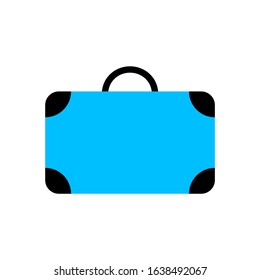Suitcase flat icon. Baggage symbol. Vector illustration.