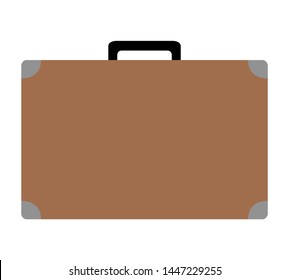 Suitcase flat icon. Simple vector illustration isolated on white background. Travel symbol.