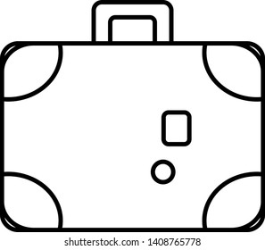 Suitcase flat illustration on white