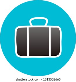 Suitcase flat illustration vector design. 