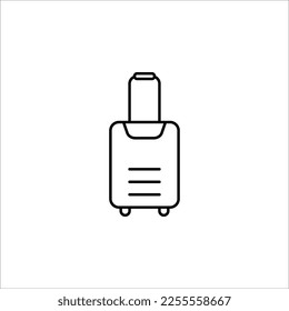 Suitcase flat logo isolated on white background. EPS 10