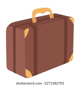 suitcase in flat style isolated vector