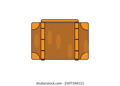 Suitcase Flat Vector illustration for mockup graphics designs.