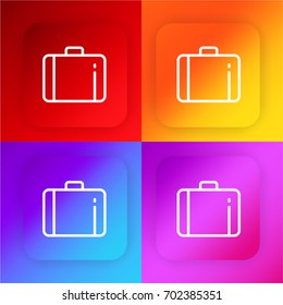 Suitcase four color gradient app icon set