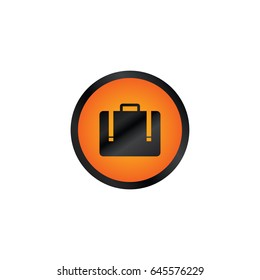 suitcase glossy color website internet icon button theme vector art