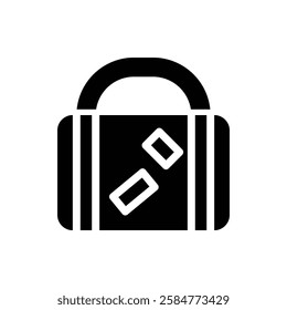 Suitcase Glyph Icon. Suitcase Icon