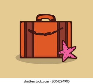 Suitcase to go summer vacation