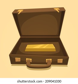 Suitcase with gold bullion